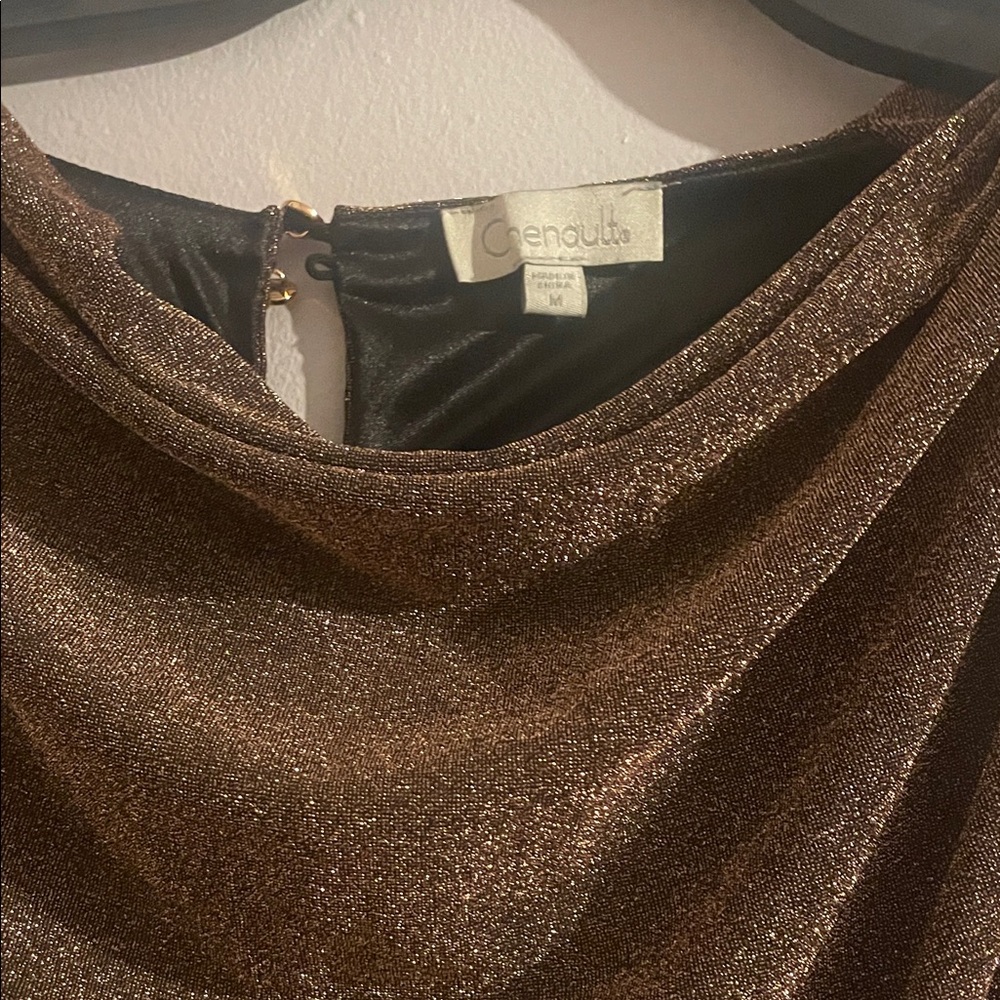 Chenault Metallic Brown Blouse